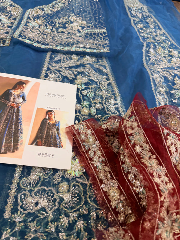 Republic womenswear teal blue  wedding edition