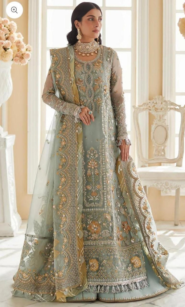 Elan olive green bridal chiffon collection