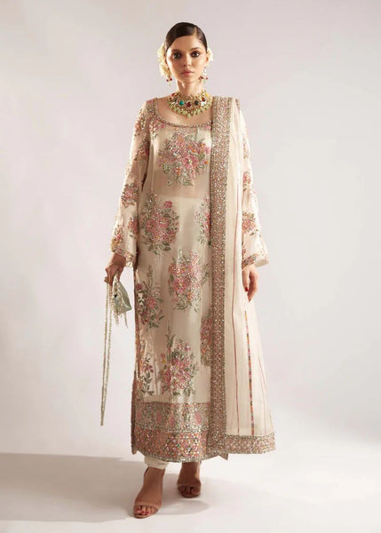 Hussain Rehar white handmade wedding edition