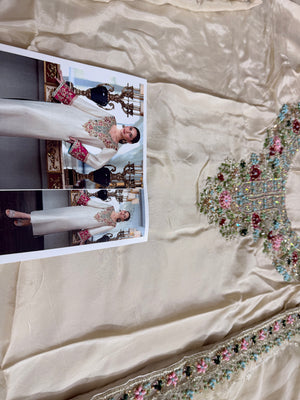 Alina khan white multi wedding edition