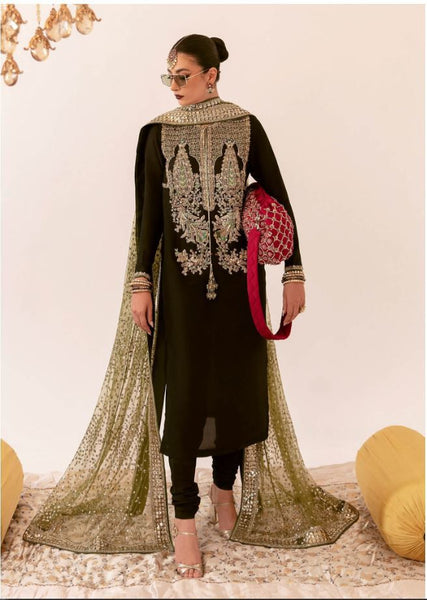 Hussain Rehar black green wedding edition