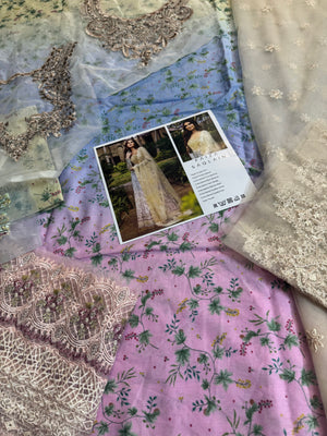 Faiza Saqlain multi color lawn 2025