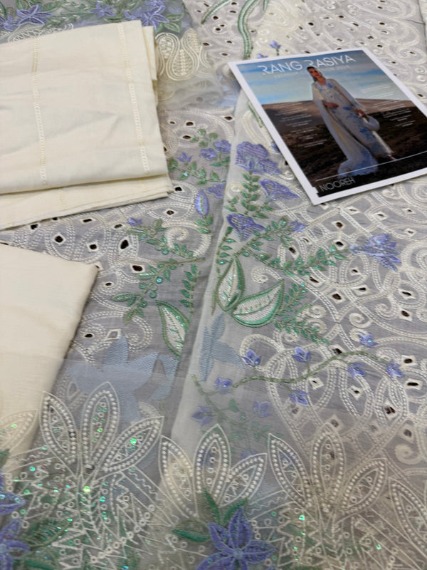 Rangrasya white multi lawn