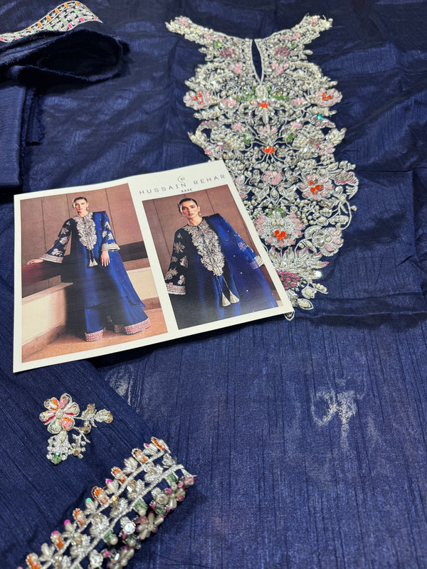 Hussain Rehar blue handmade wedding edition