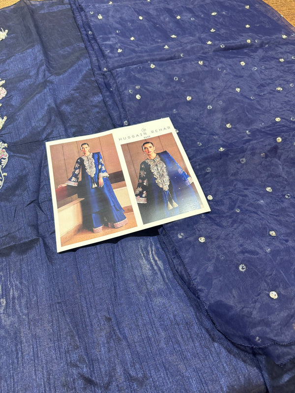 Hussain Rehar blue handmade wedding edition