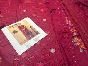 Mariam Hussain red lawn 2025