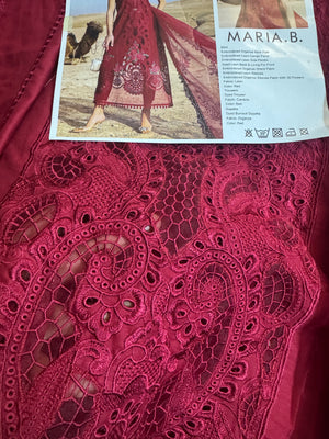 Maria B red lawn 2025