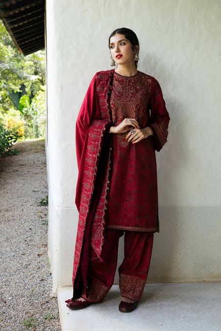 Zara Shahjahan red winter collection