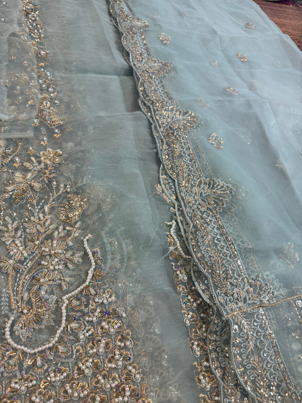 Afrozeh sky bridal chiffon edition