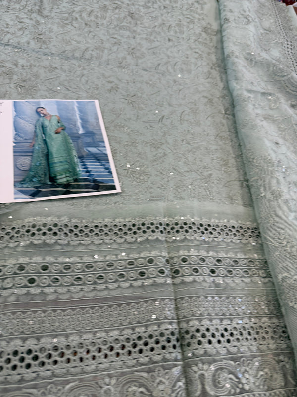 Sobia nazir mint green lawn 2026