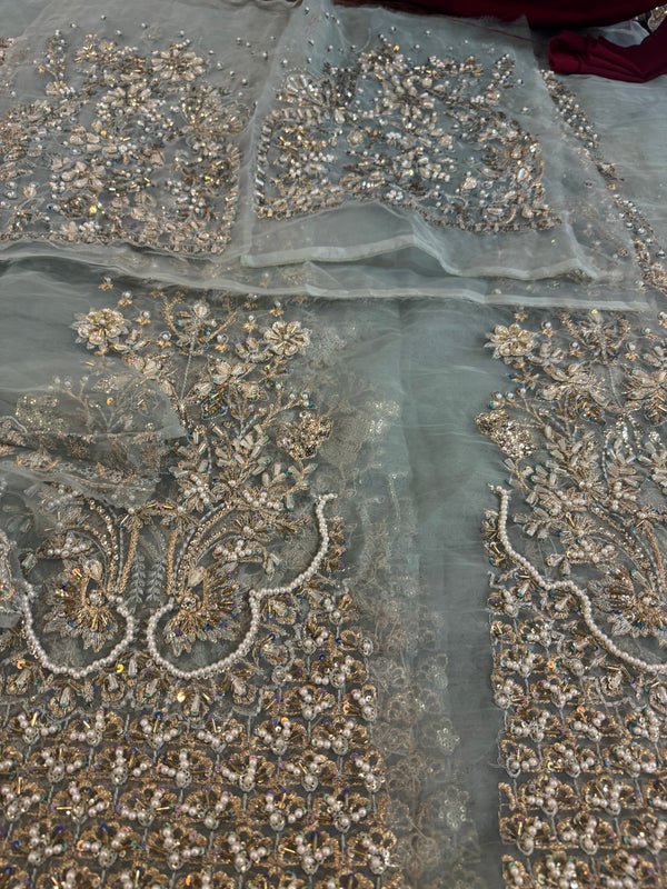 Afrozeh sky bridal chiffon edition