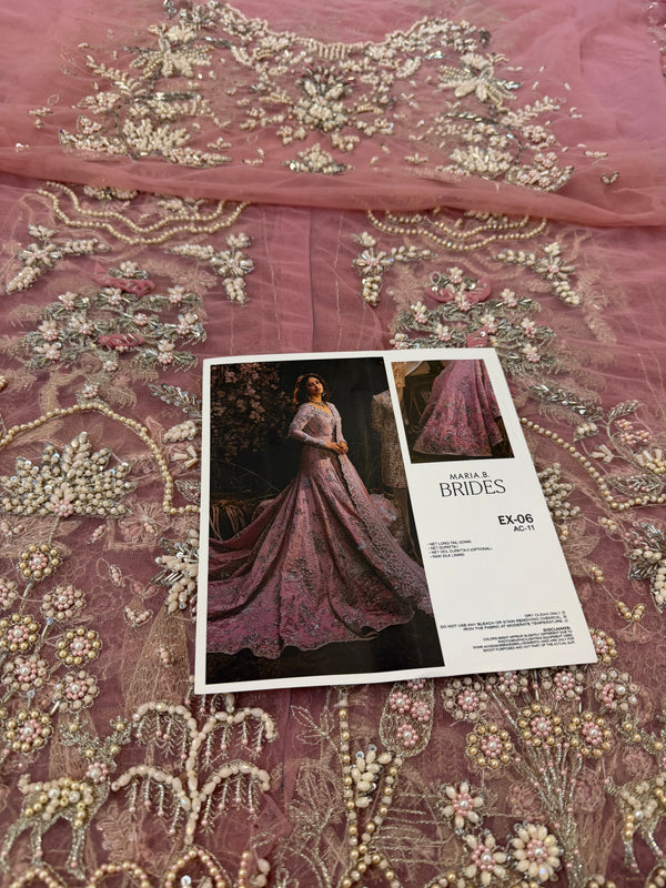 Maria B pink 16 panelled wedding edition