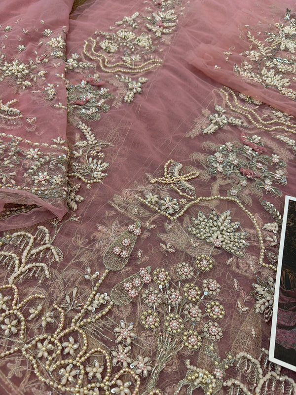 Maria B pink 16 panelled wedding edition