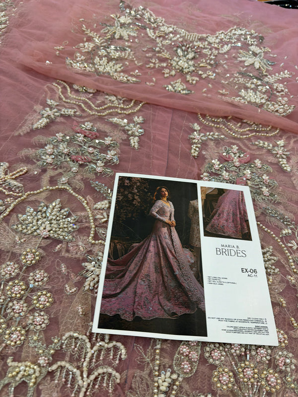 Maria B pink 16 panelled wedding edition