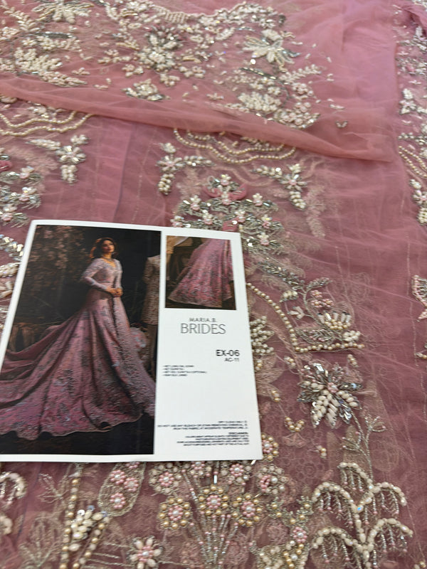 Maria B pink 16 panelled wedding edition