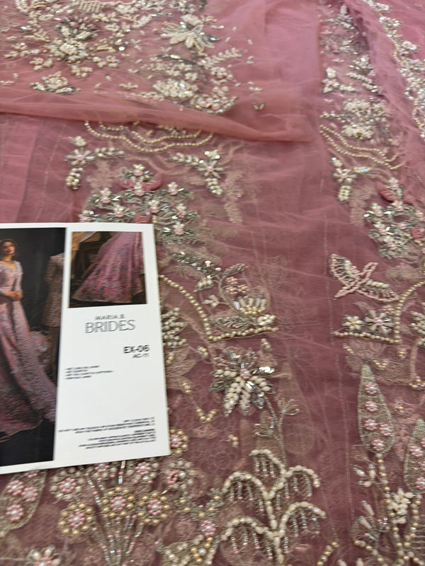 Maria B pink 16 panelled wedding edition