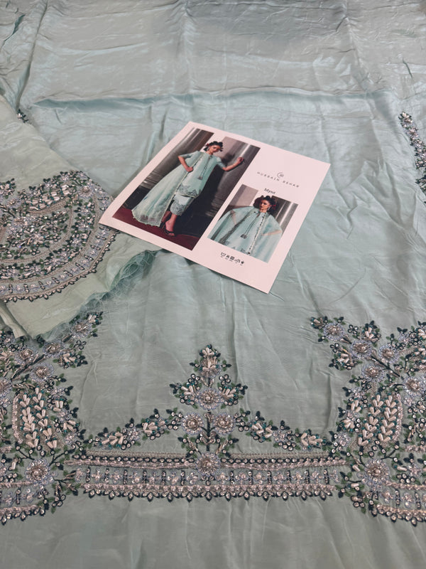 Hussain rehar sea green wedding edition