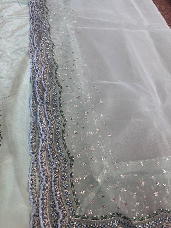 Hussain rehar sea green wedding edition