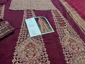 Mohsin Naveed Ranjha red Maxy wedding edition