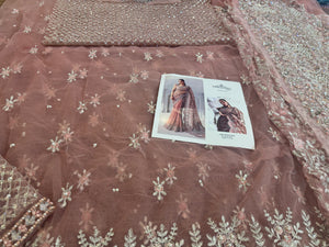 Maria b coture pink saree wedding edition