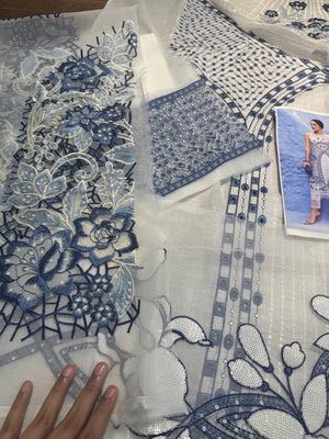 Maria b white  lawn 2025