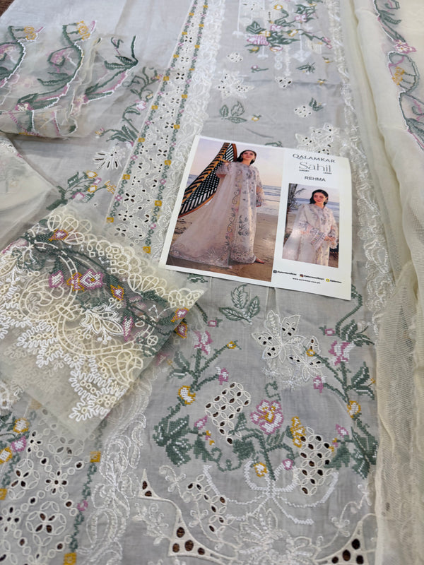 Qalamqar ivory multi lawn 2026