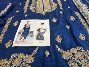 Waqar Asgar blue bridal chiffon collection