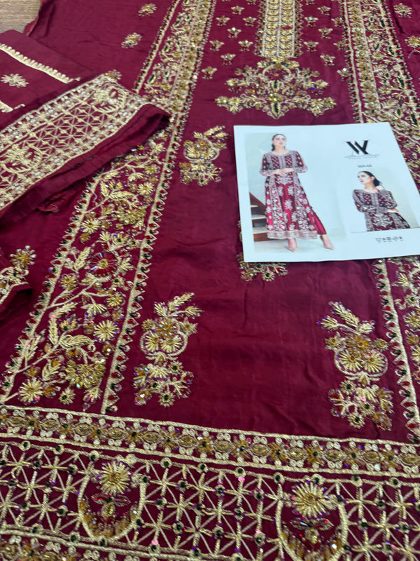 Waqar Asgar meroon bridal wedding edition