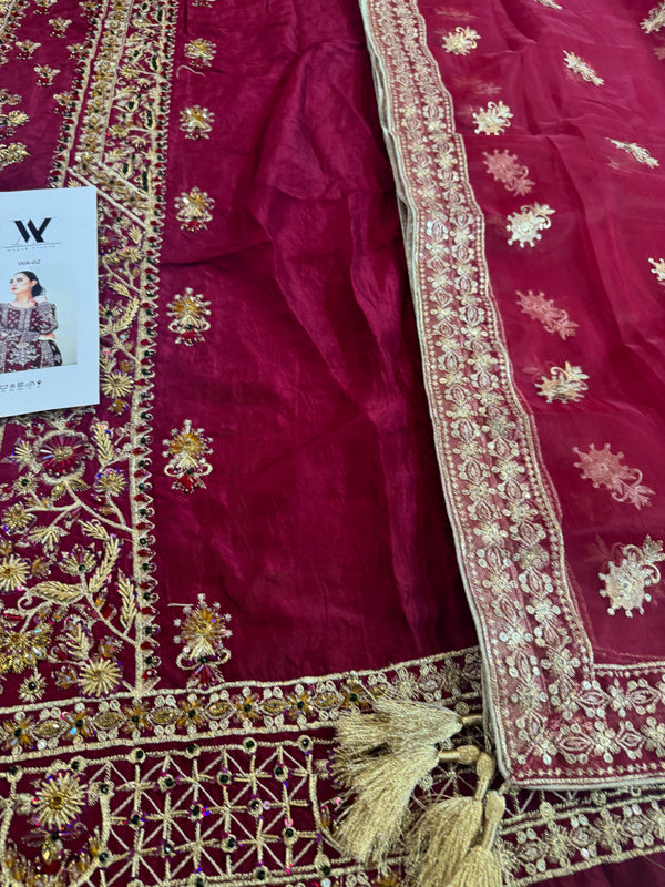 Waqar Asgar meroon bridal wedding edition