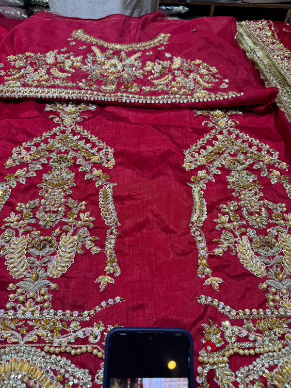 Faiza saqlain  red bridal wedding edition