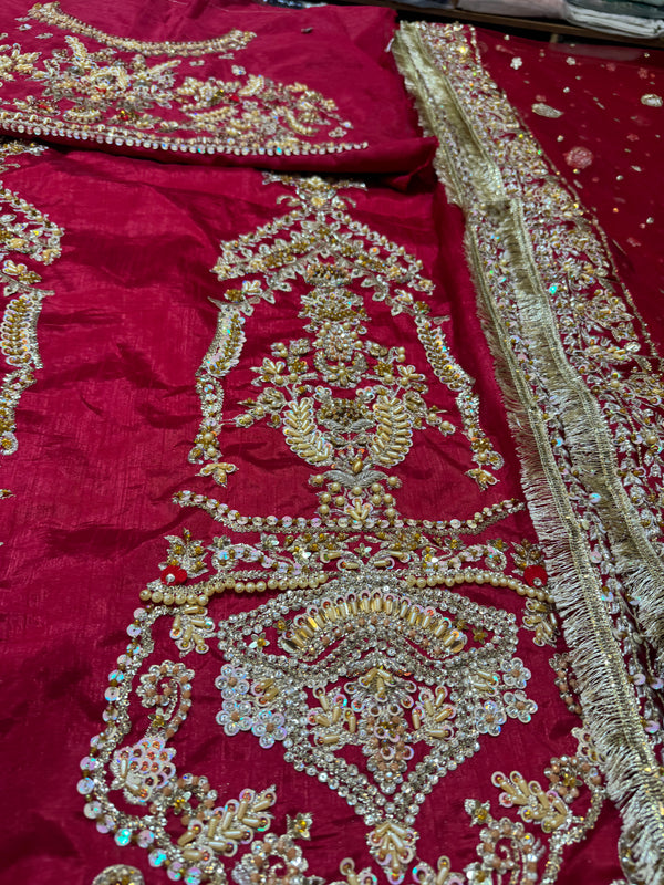 Faiza saqlain  red bridal wedding edition