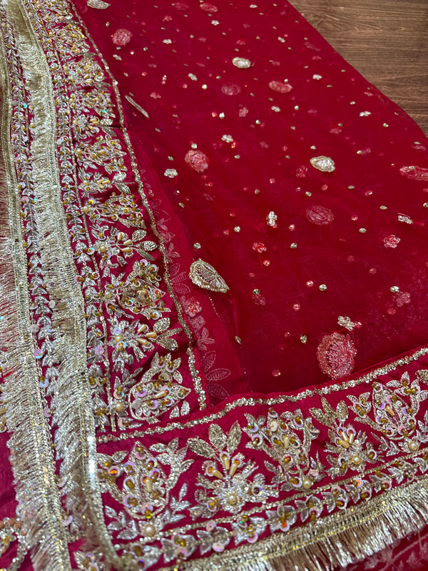 Faiza saqlain  red bridal wedding edition