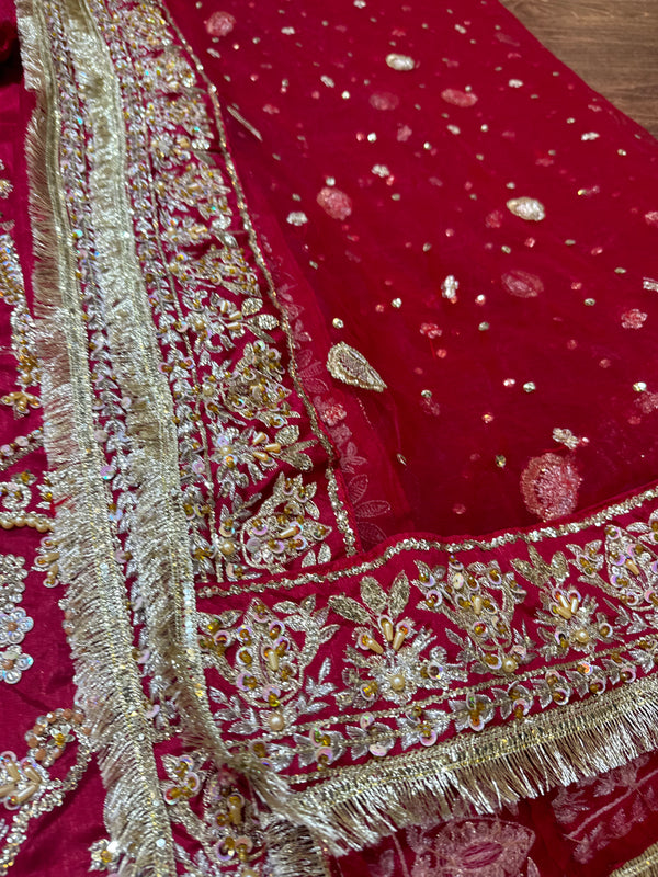 Faiza saqlain  red bridal wedding edition