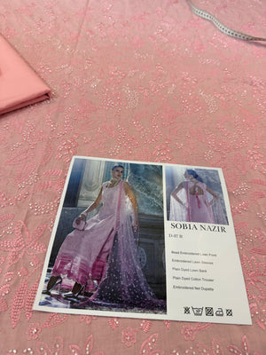 Sobia Nazir pink lawn 2026