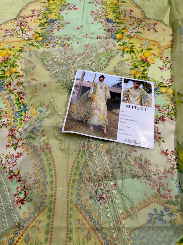 Maria B mprint yellow lawn 2026