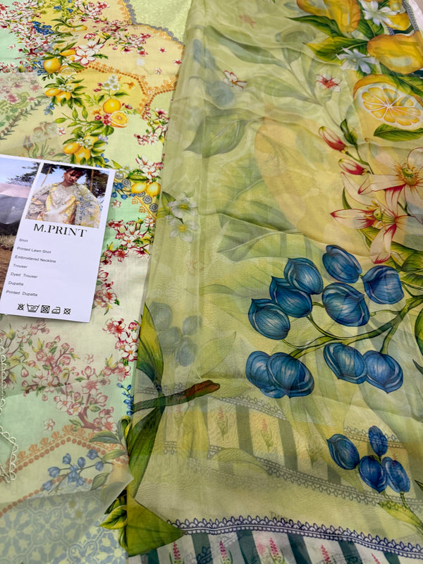 Maria B mprint yellow lawn 2026