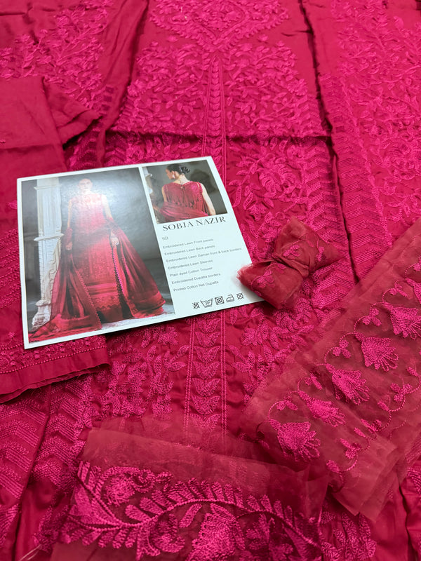 Sobia Nazir red lawn 2026