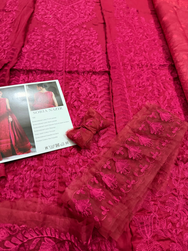 Sobia Nazir red lawn 2026