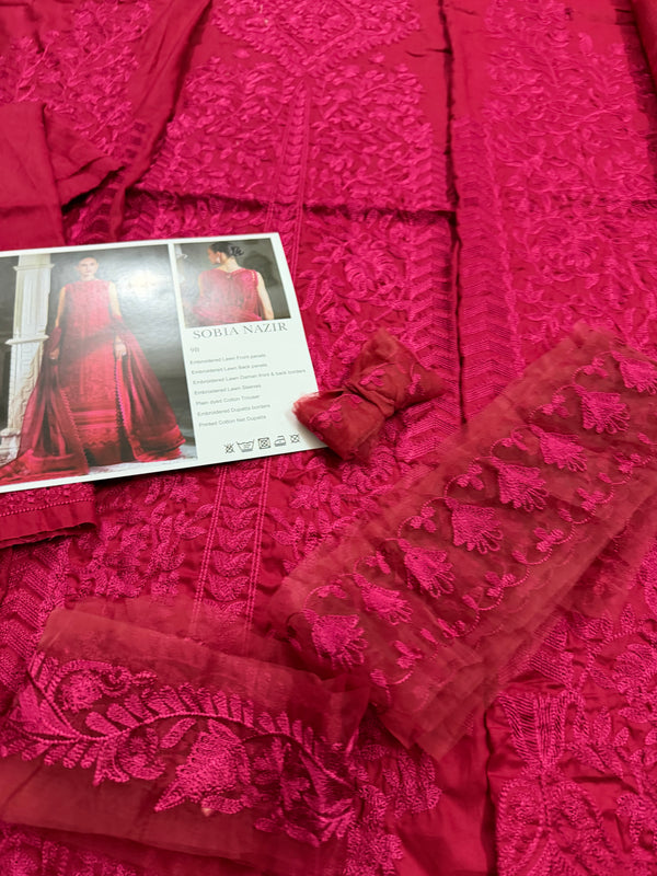 Sobia Nazir red lawn 2026