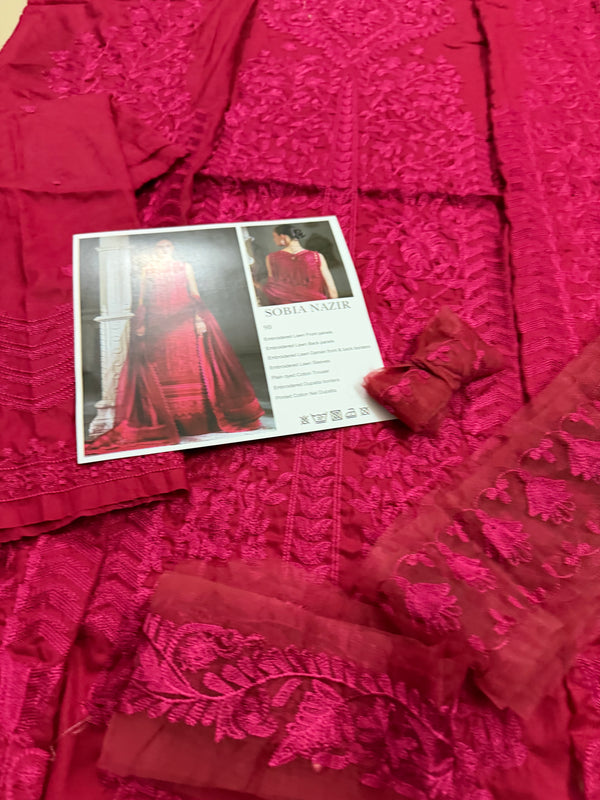 Sobia Nazir red lawn 2026