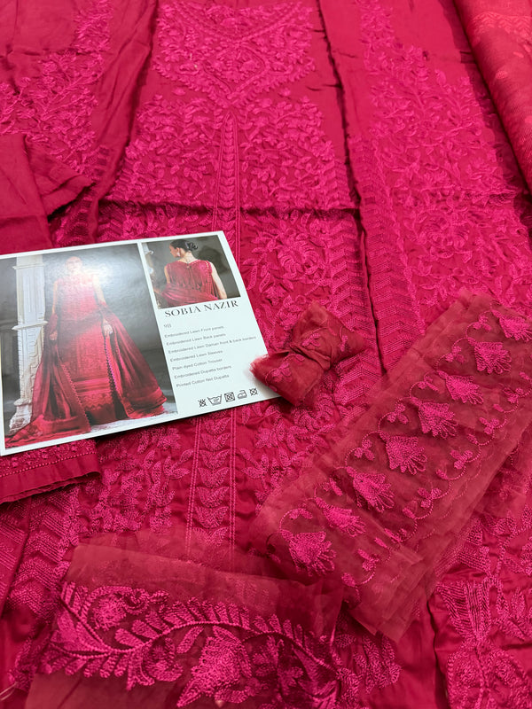 Sobia Nazir red lawn 2026