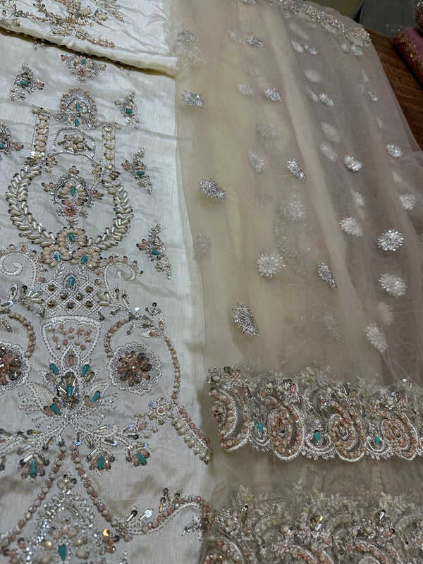 Kanwal malik white multi bridal collection