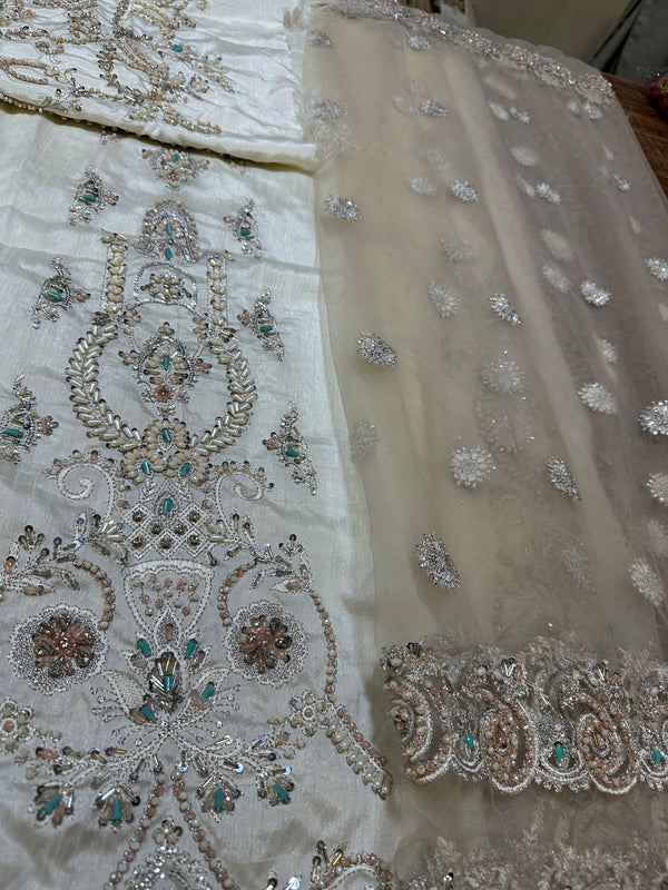 Kanwal malik white multi bridal collection