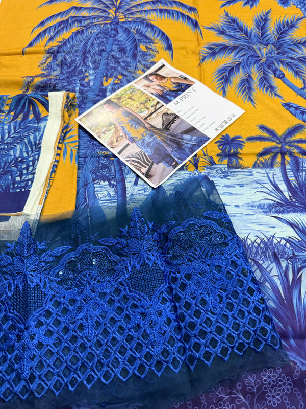 Maria B mprint yellow blue lawn 2026