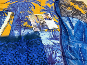 Maria B mprint yellow blue lawn 2026