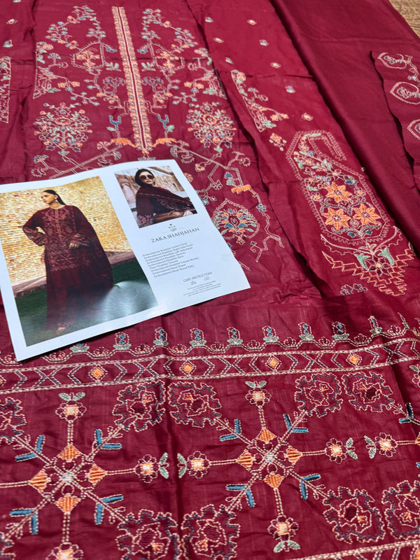 Zara shahjahan red winter collection