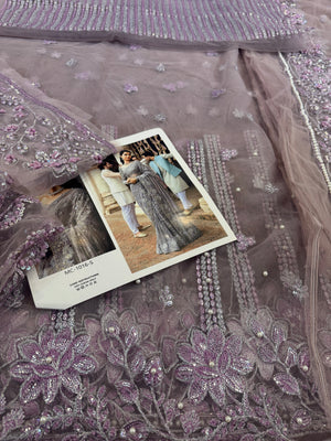 Maria b lilace coture saree