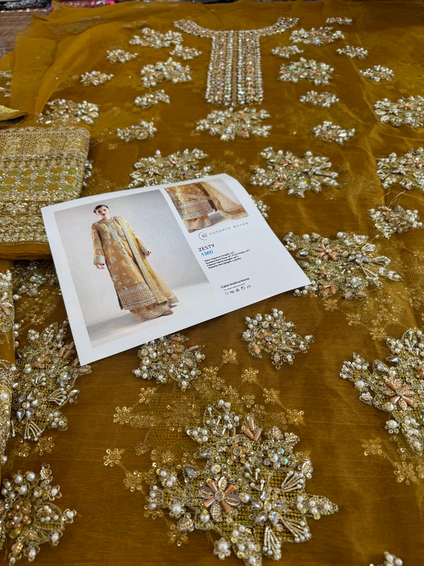 Husssin rehar mustard yellow wedding edition