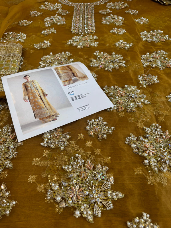 Husssin rehar mustard yellow wedding edition