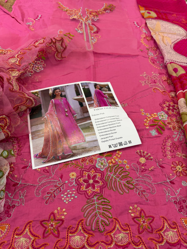 Farah talib aziz pink lawn 2026